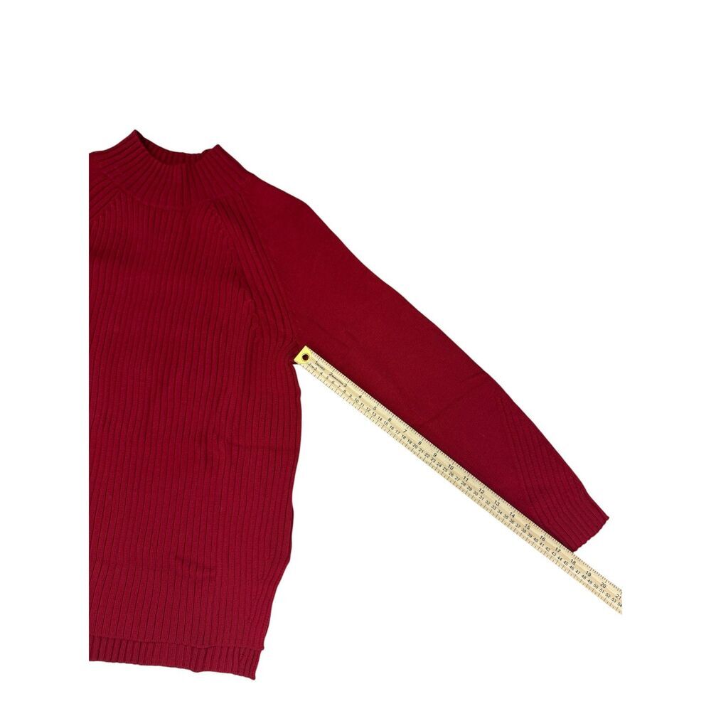 Banana Republic Red Ribbed Knit Sweater Medium NWT - Picture 8 of 8